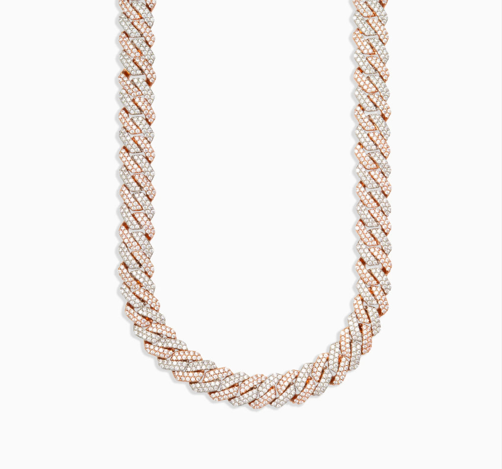 Chaîne Cuban 12mm Or rose