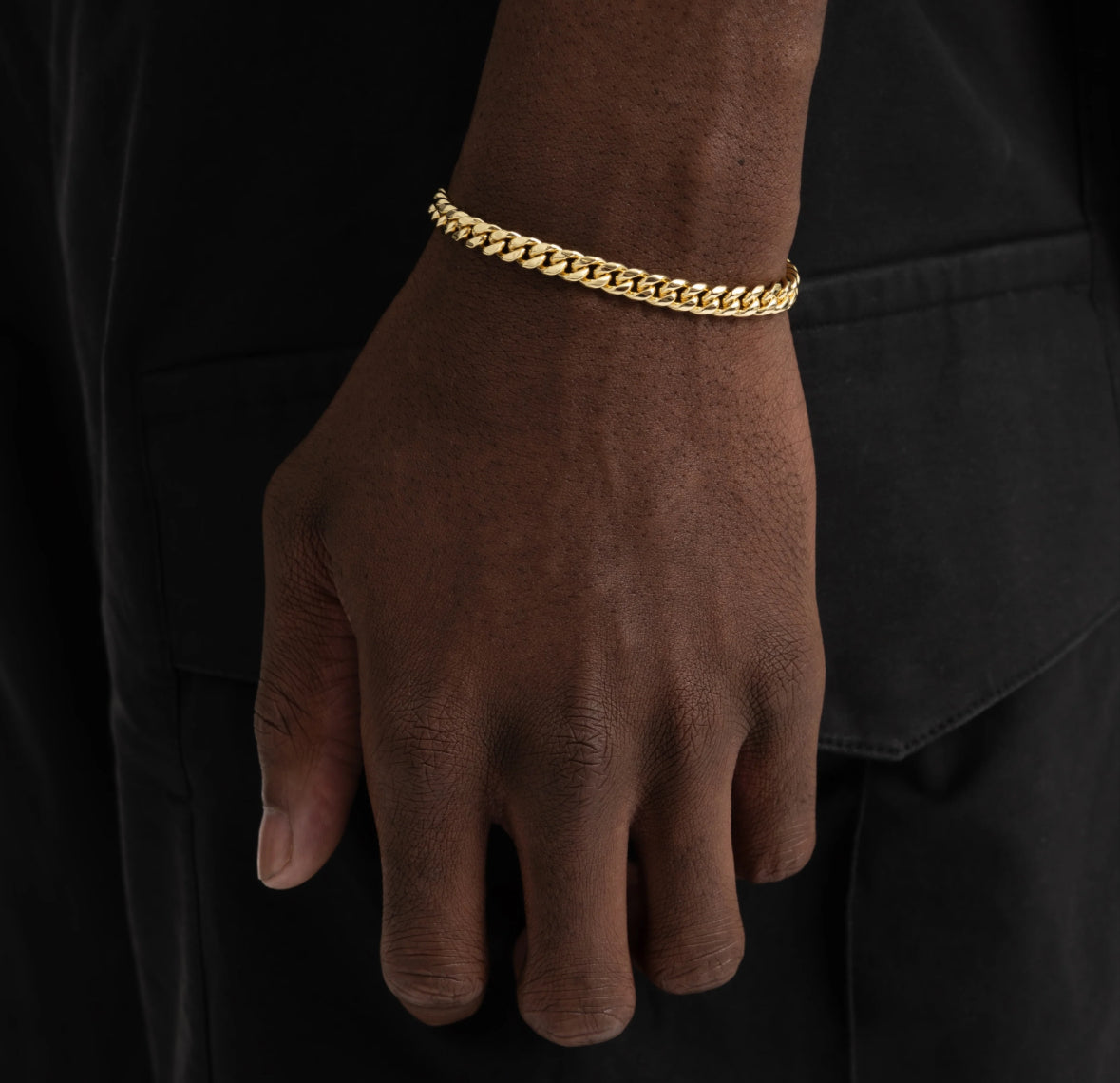 Bracelet à Maillons Cubains 6 mm – Or 18K